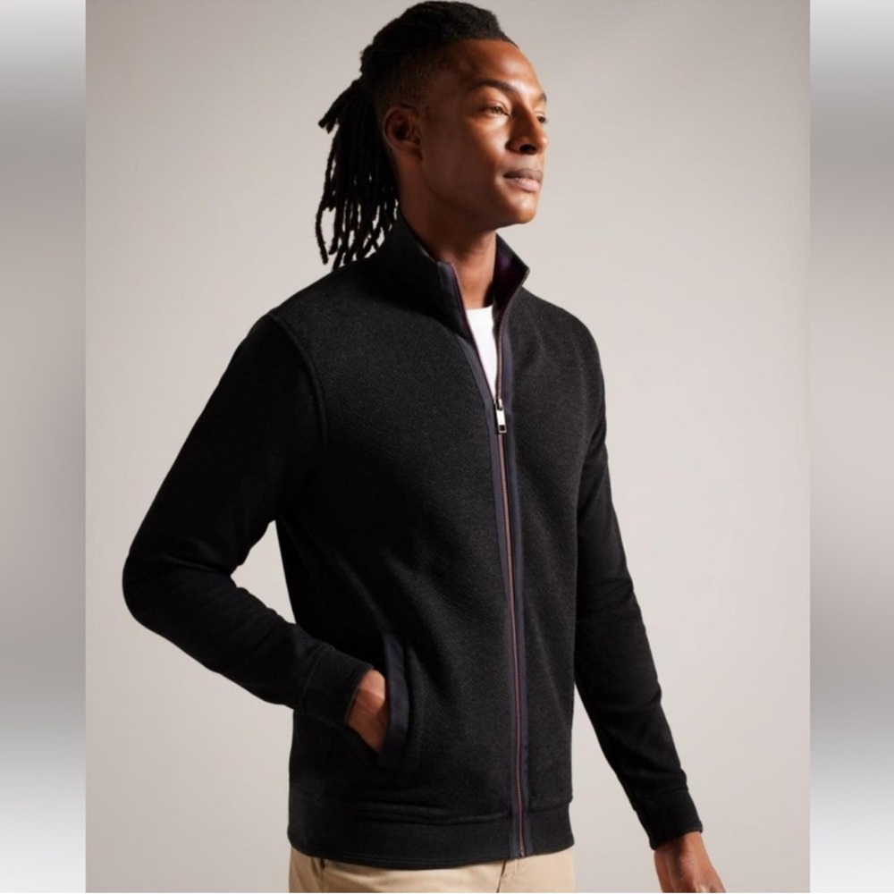 Ted Baker Full Zip Jacket - Charcoal. Size 7